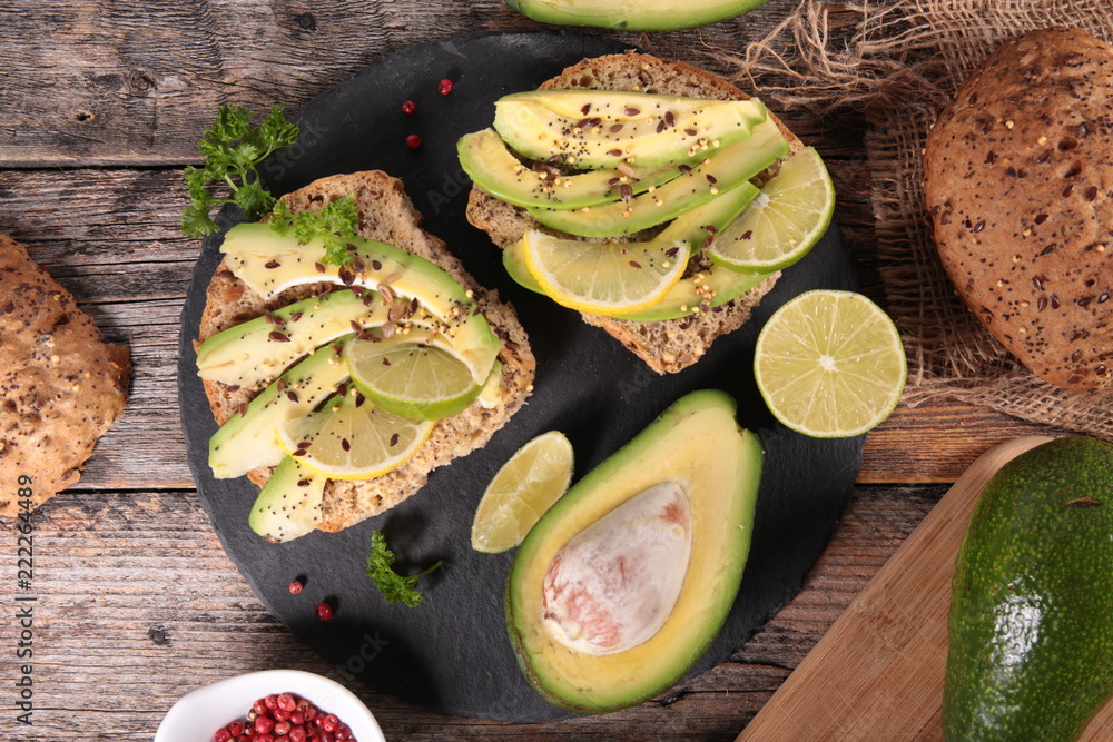 Wall mural sandwich with avocado