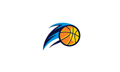 basketball swoosh logo icon vector