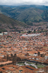 Panorama of the city of Cuzco Peru