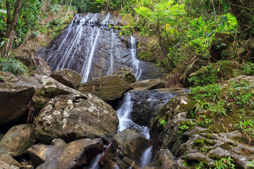 La Coca waterfall in El Yunque national forest, Puerto Rico