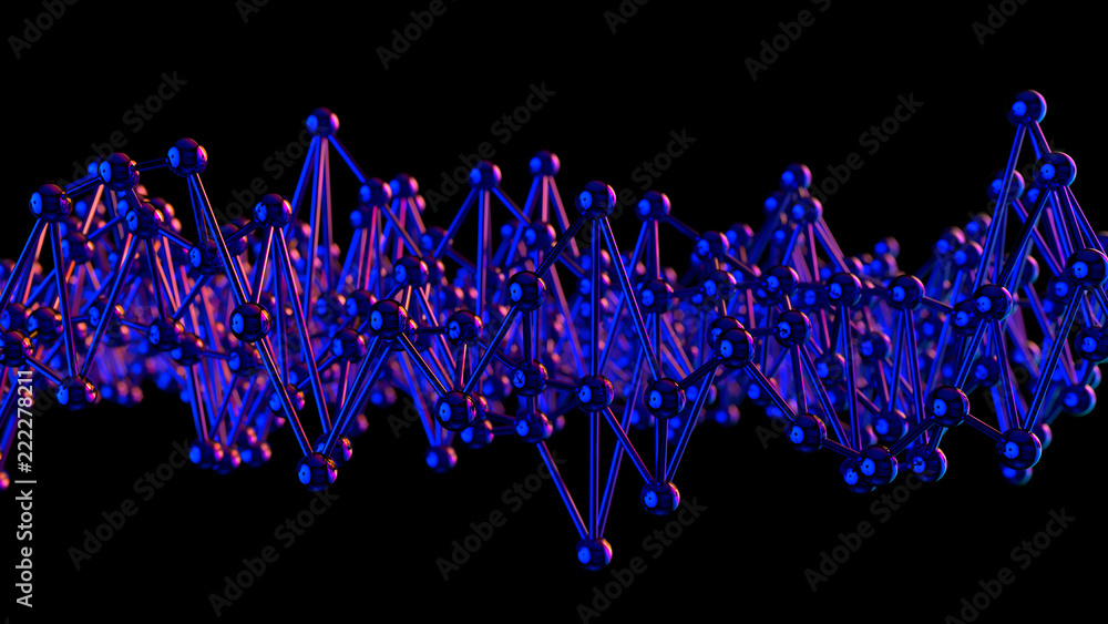 Poster abstract modern background in empty space. futuristic neon shape. technology network concept.