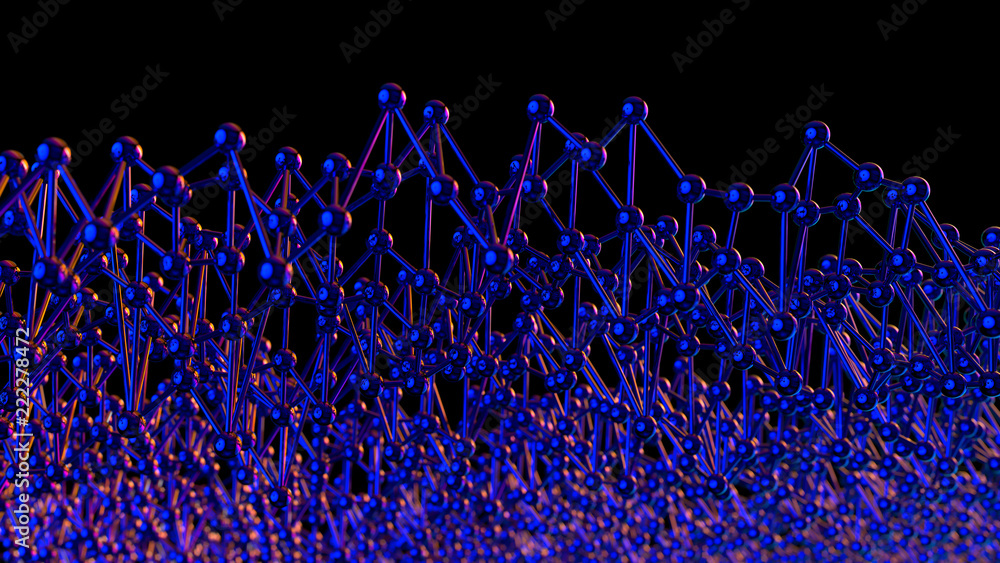 Poster abstract modern background in empty space. futuristic neon shape. technology network concept.