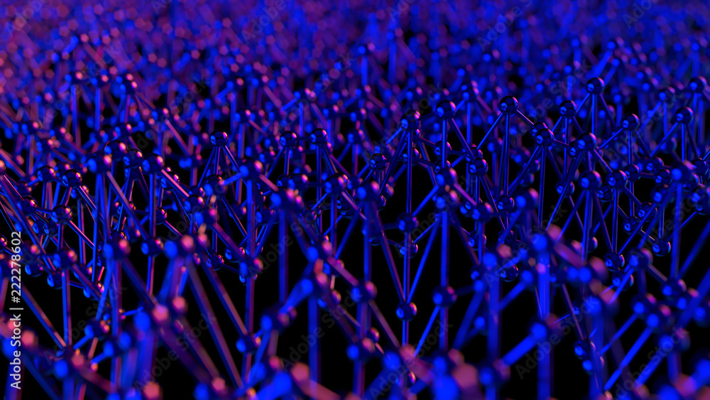 Poster abstract modern background in empty space. futuristic neon shape. technology network concept.