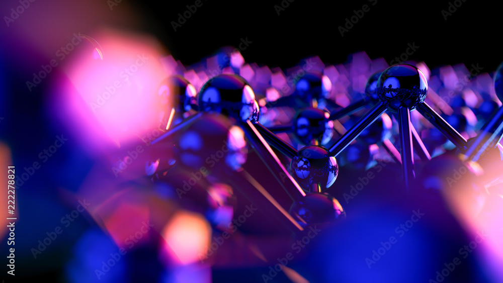 Poster abstract modern background in empty space. futuristic neon shape. technology network concept.