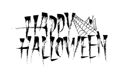 Happy Halloween calligraphy lettering inscription.