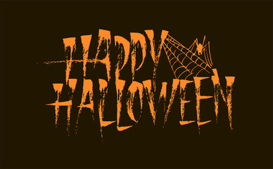 Happy Halloween calligraphy lettering inscription.