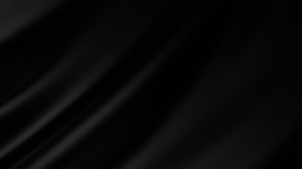 Black luxury cloth abstract background. Dark liquid wave or black wavy folds silk or satin background. Elegant wallpaper