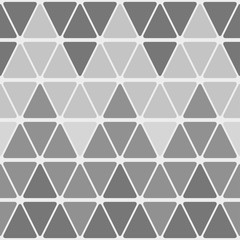 Seamless geometric pattern of rounded triangles. Shades of gray.