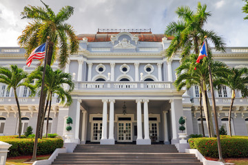 Fototapeta na wymiar Historic building Antiguo Casino de Puerto Rico in San Juan, in Beaux Arts architecture 