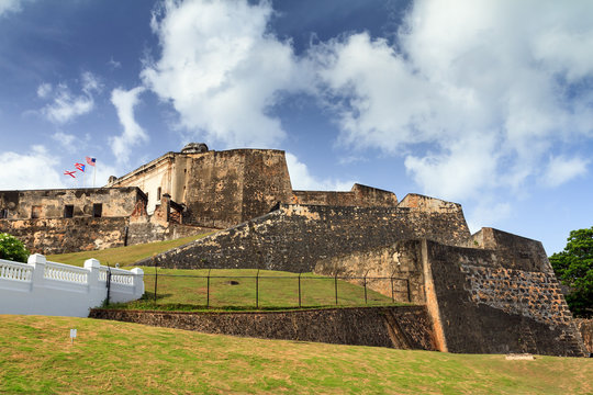 Beautiful view of fort San Cristobal in San Juan, Puerto Rico

