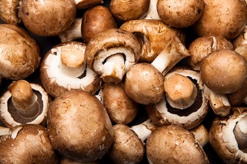 Crimini Mushrooms - Close Up