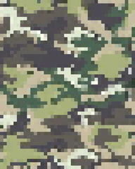 Digital fashionable camouflage pattern, fashion design. Seamless illustration