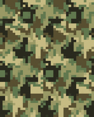 Digital fashionable camouflage pattern, fashion design. Seamless illustration