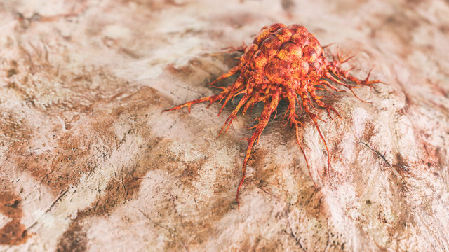 Accurate Illustration of a cancer cell - 3D Rendering