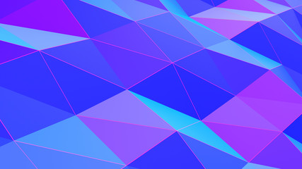 Obraz premium Holography Neon Abstract Low Poly Background
