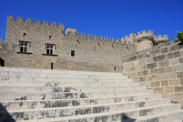 the Grand Master of the Knights of Rhodes - a medieval castle in the city of Rhodes, on the island of Rhodes in Greece