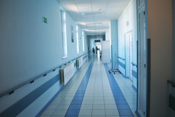 Szpitalny korytarz - obrazy, fototapety, plakaty