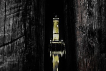 turm in lindau nacht