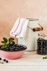 Chokeberries on the Kitchen Table