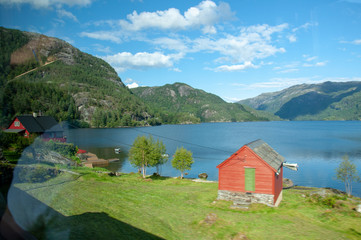 Fototapeta na wymiar am Geiranger Fjord