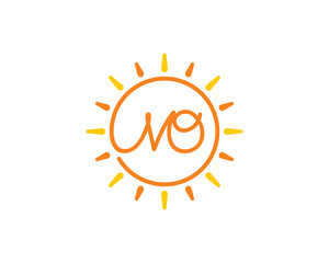 Sun and Letter M and O Logo Icon 001
