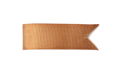Golden ribbon on white background