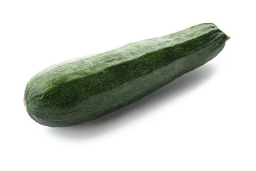 Fresh zucchini on white background