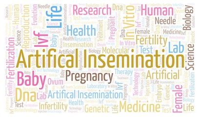Fototapeta premium Artifical Insemination Horizontal word cloud.