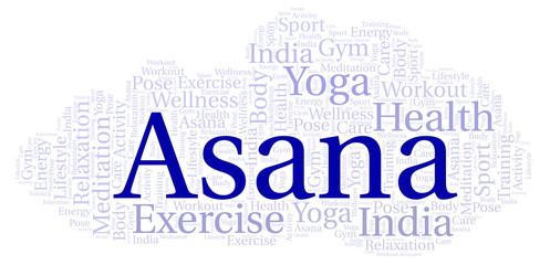 Asana word cloud.