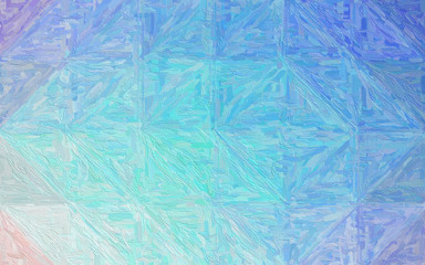 Abstract illustration of blue gree white and red Impasto with long brush strokes background, digitally generated.