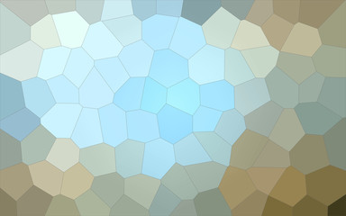 Illustration of blue, grey and brown pastel Big Hexagon background.