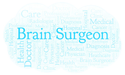 Obraz premium Brain Surgeon word cloud.