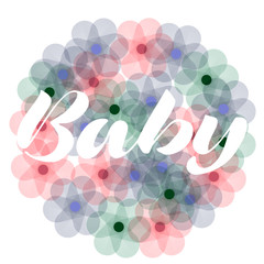 Oh, Baby. Lettering for babies clothes and nursery decorations bags, posters, invitations, cards, pillows . Brush calligraphy isolated on white background. Overlay for photo album.