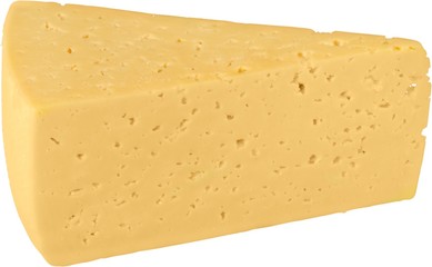 Piece of Cheese Isolated on White