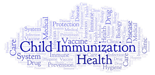Fototapeta premium Child Immunization word cloud.