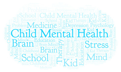 Child Mental Health word cloud.