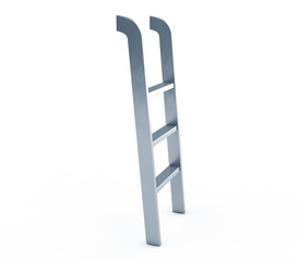 3d render of a metal staircase with thread