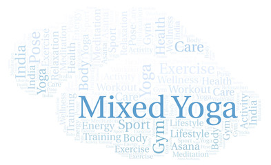 Fototapeta premium Mixed Yoga word cloud.