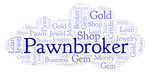 Obraz premium Pawnbroker word cloud.