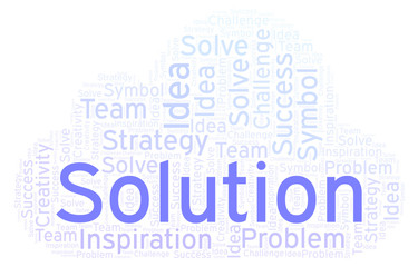Solution word cloud.