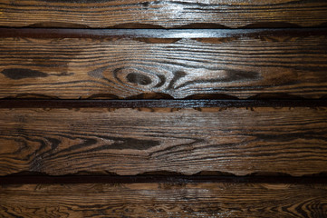 surface embossed dark brown wood varnished