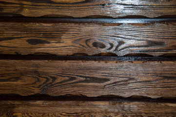 surface embossed dark brown wood varnished