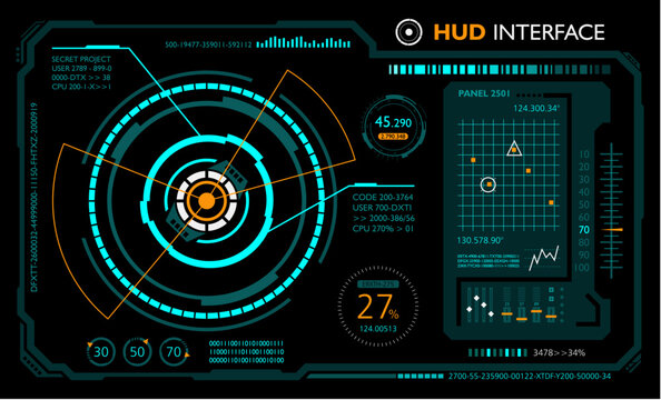 Hud interface. Panel futuristic.
