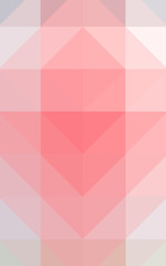 Abstract illustration of Vertical white and red  triangle polygon background, digitally generated.