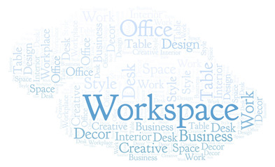 Fototapeta na wymiar Workspace word cloud.