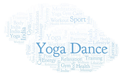 Fototapeta premium Yoga Dance word cloud.