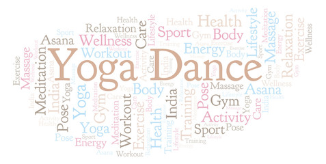 Fototapeta premium Yoga Dance word cloud.