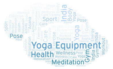 Yoga Equipment word cloud.