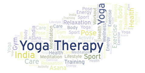 Yoga Therapy word cloud.