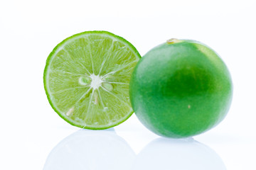 lemon green on white background,